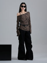 wasteland style off shoulder tops mx0112 