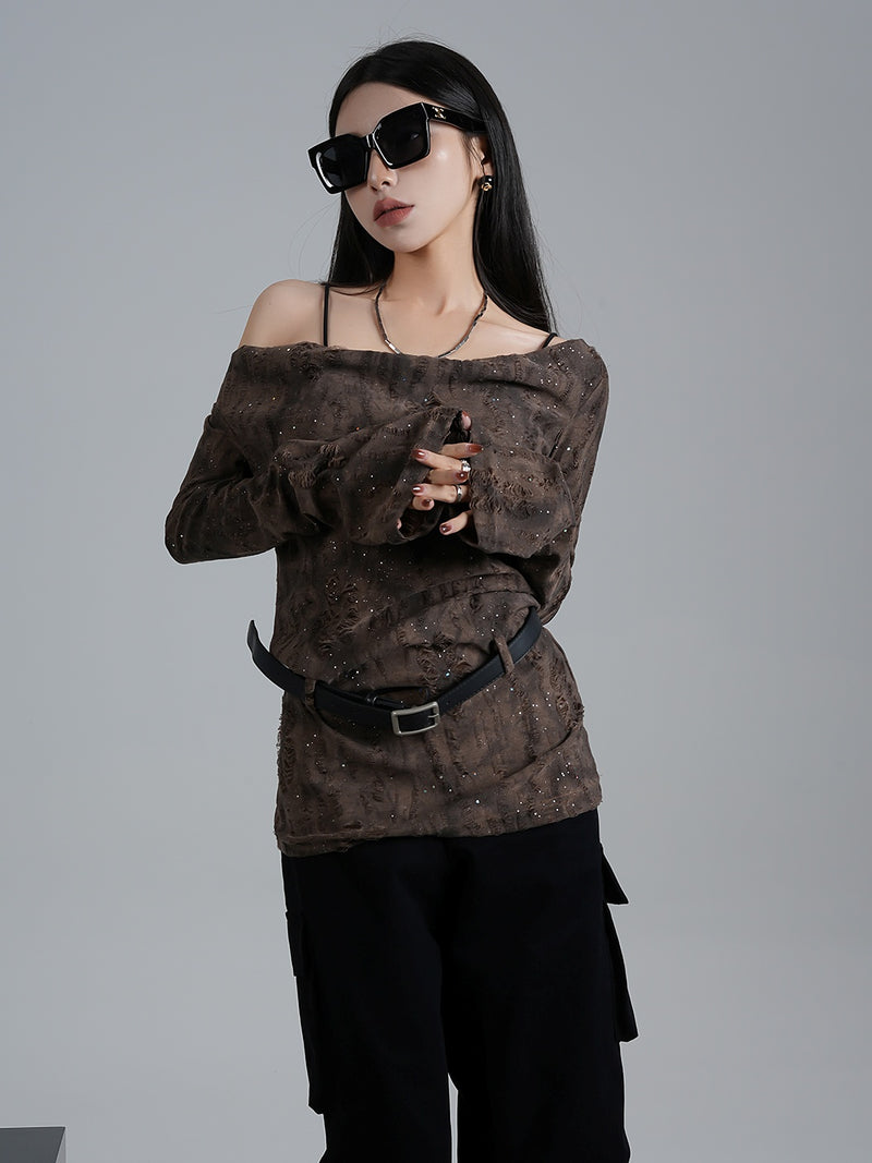 wasteland style off shoulder tops mx0112 