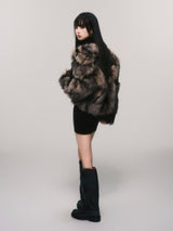 marble fur short jacket mx0076 