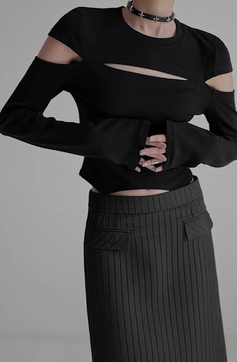 cut design monochrome tops mx0100 