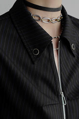 zip up silhouette shirt mx0099 