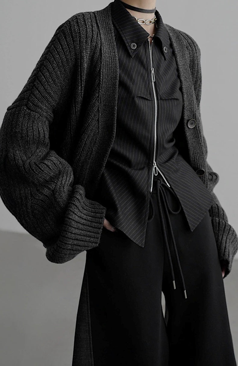 zip up silhouette shirt mx0099 