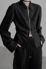 zip up silhouette shirt mx0099 