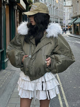 vintage fur short jacket mx0035 
