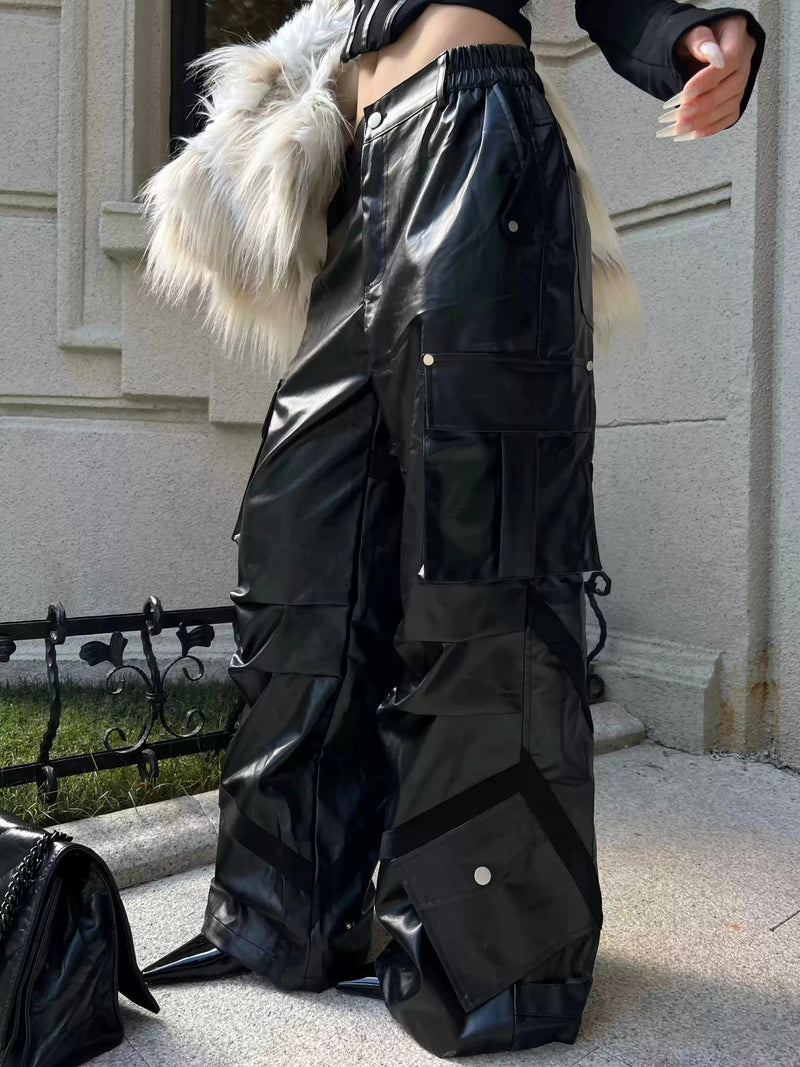 leather edge loose pants mx0025 