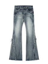 low rise distressed washed denim pants mx0121 