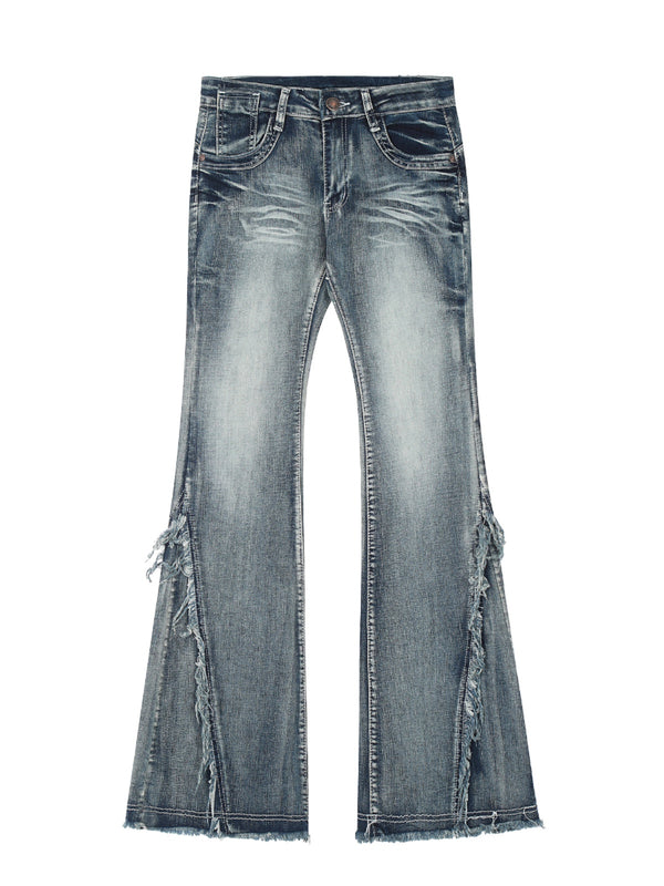 low rise distressed washed denim pants mx0121 