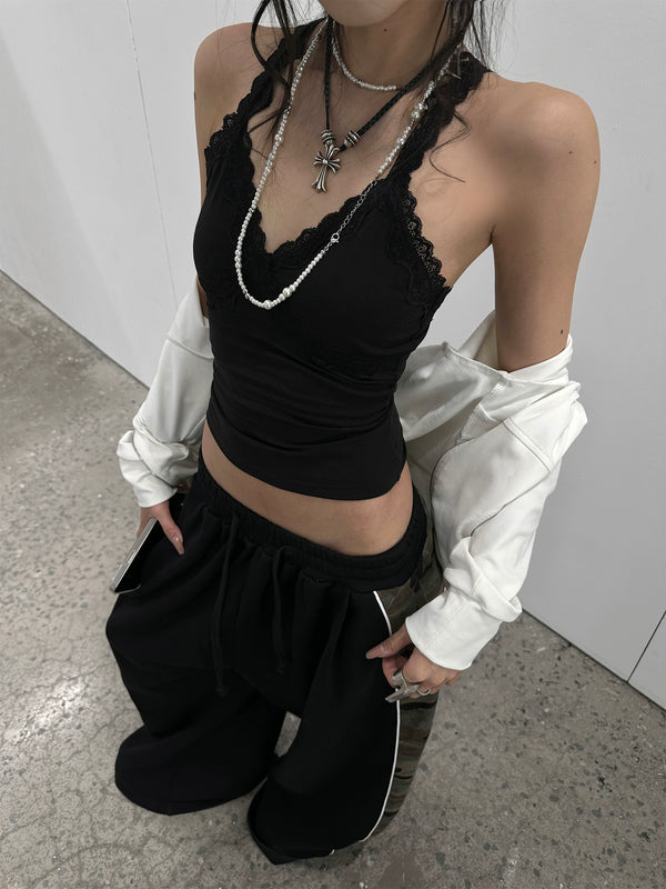 monotone lace camisole tops mx0085 