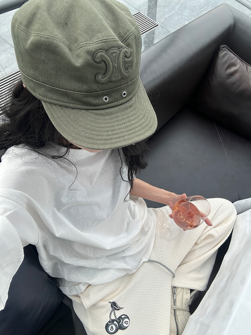 Loose logo simple T-shirt mx0130 