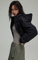 short monotone blouson jacket mx0048