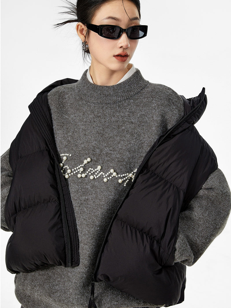 pearl logo high neck knit mx0070 