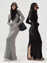relaxed slit design dress mx0078 
