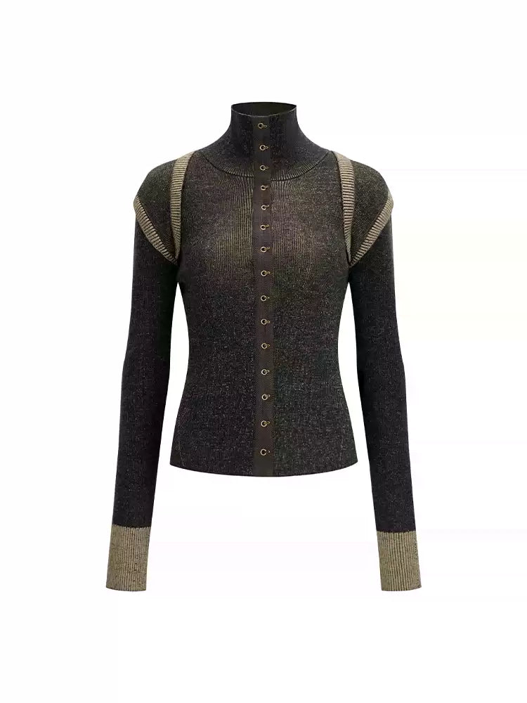 high neck stylish cardigan mx0067 