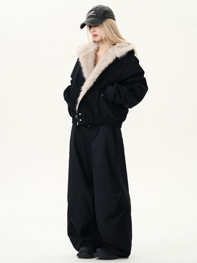 luxury bicolor fur jacket mx0086 