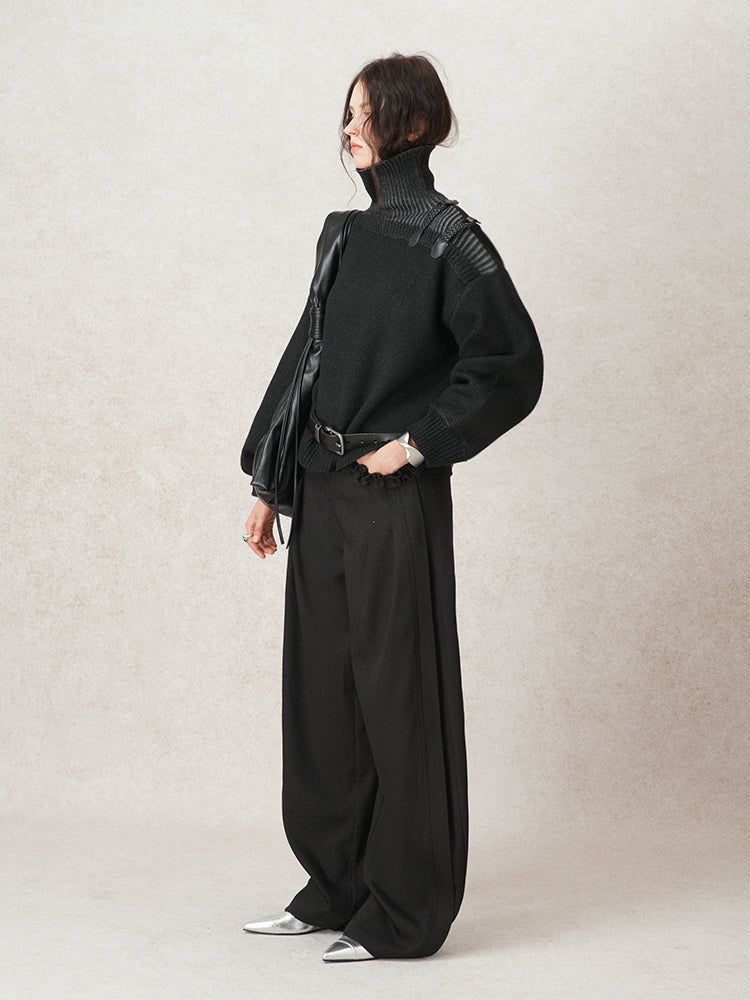 waist buckle design slacks mx0095 
