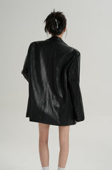 loose leather jacket mx0115 
