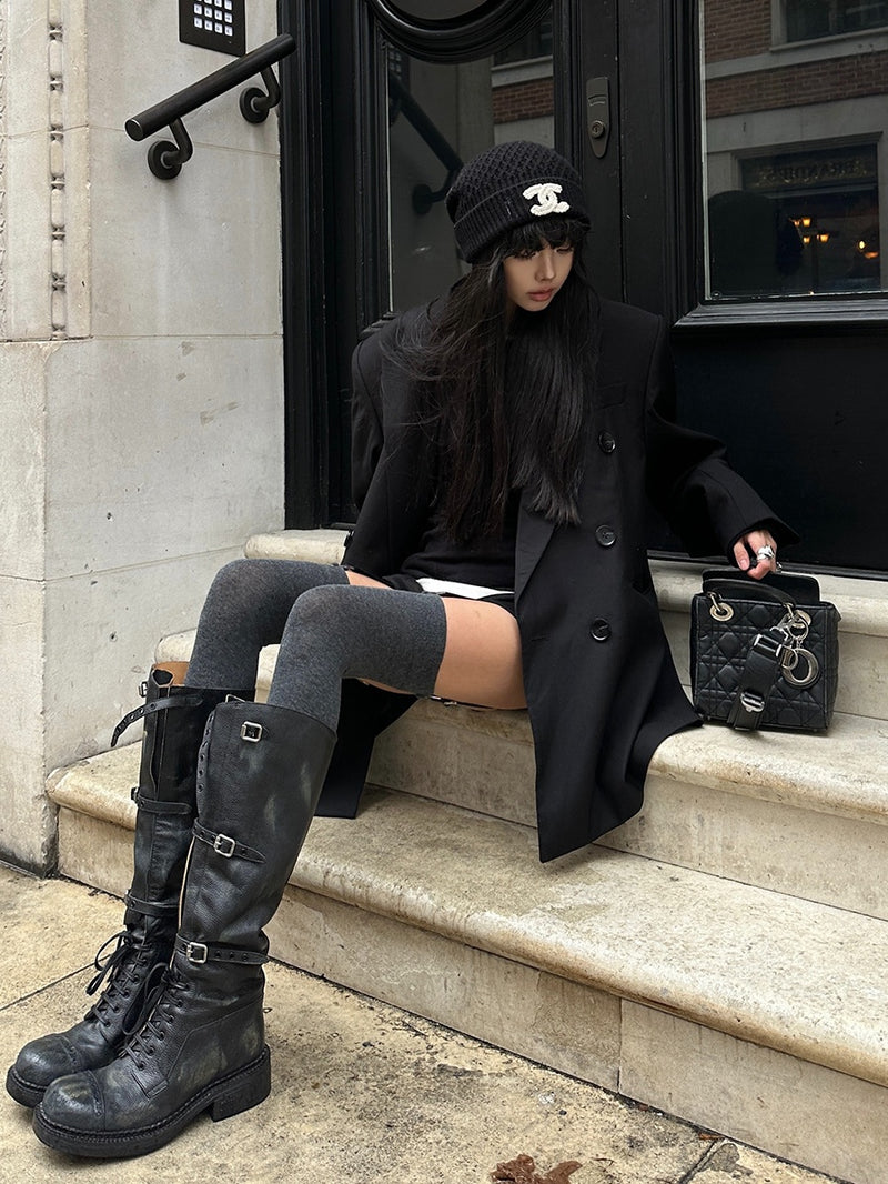 classic black silhouette jacket mx0073 