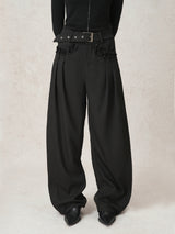 waist buckle design slacks mx0095 