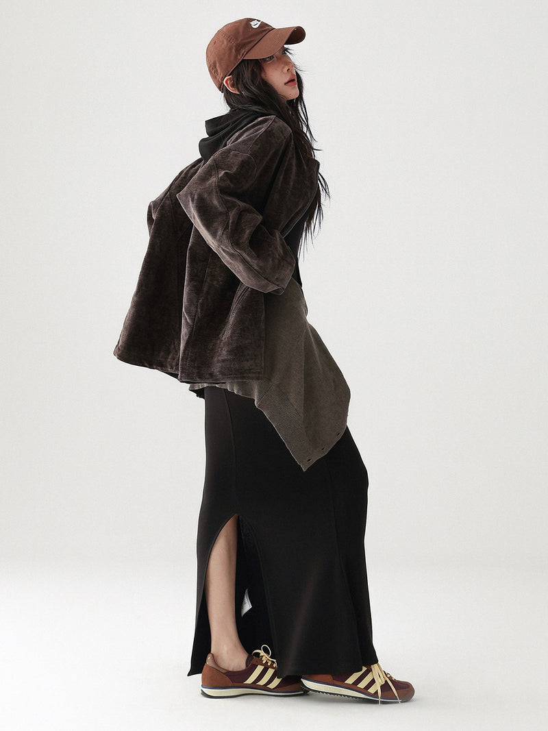 relaxed slit design dress mx0078 