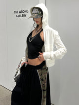 camouflage bicolor wide street pants mx0084 