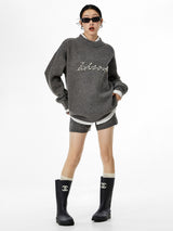pearl logo high neck knit mx0070 