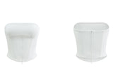 V-cut white tube top mx0125 