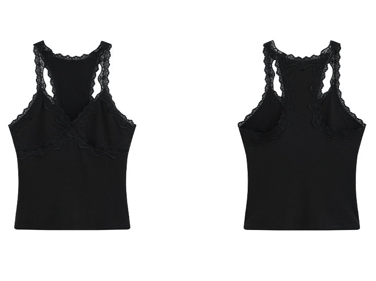 monotone lace camisole tops mx0085 