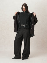 waist buckle design slacks mx0095 