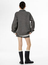pearl logo high neck knit mx0070 