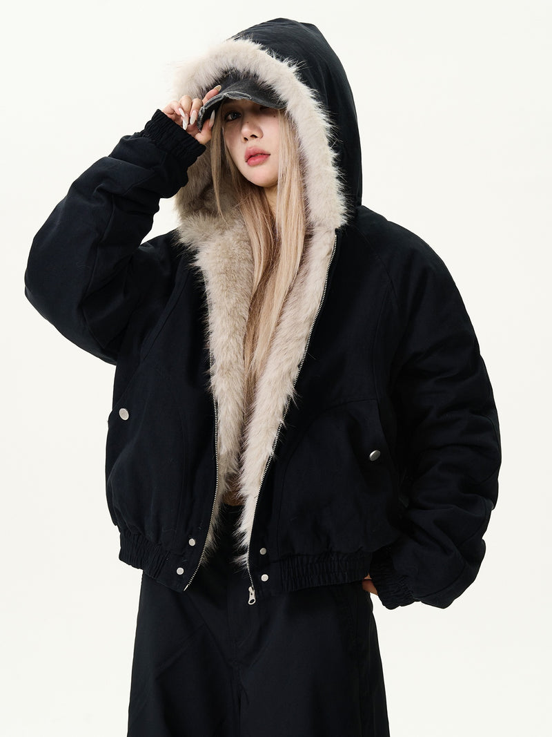 luxury bicolor fur jacket mx0086 
