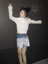 painted asymmetric knit tops mx0069