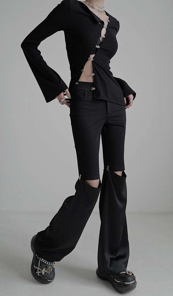 buckle design lady tops mx0098 