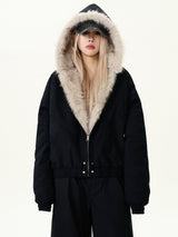 luxury bicolor fur jacket mx0086 