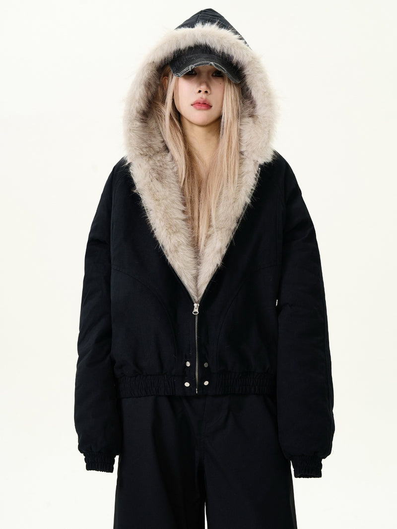 luxury bicolor fur jacket mx0086 