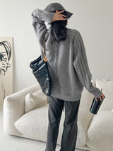 twisted lapel zip-up cardigan mx0077 