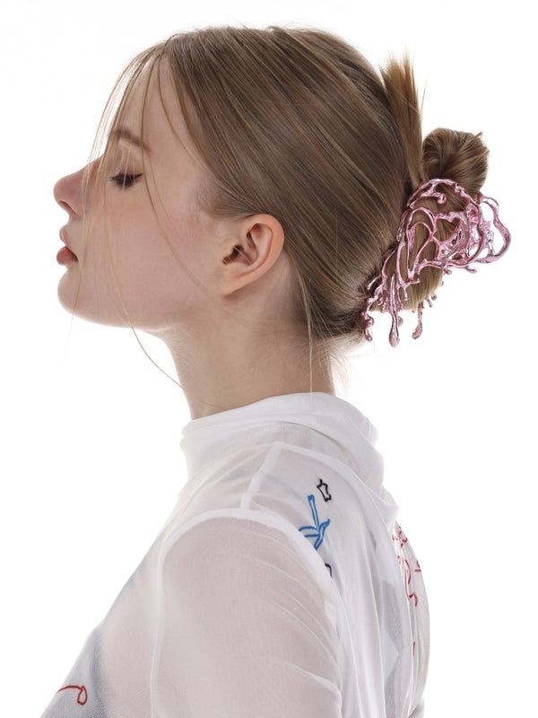 metallic drop butterfly hair clip mx0110