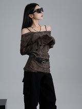wasteland style off shoulder tops mx0112 