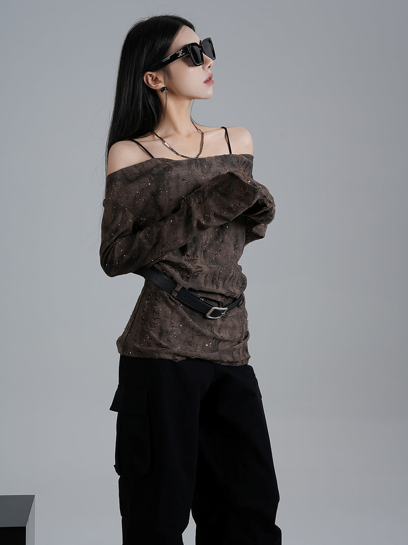 wasteland style off shoulder tops mx0112 