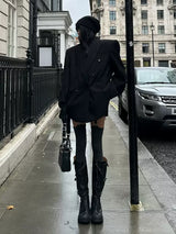 classic black silhouette jacket mx0073 