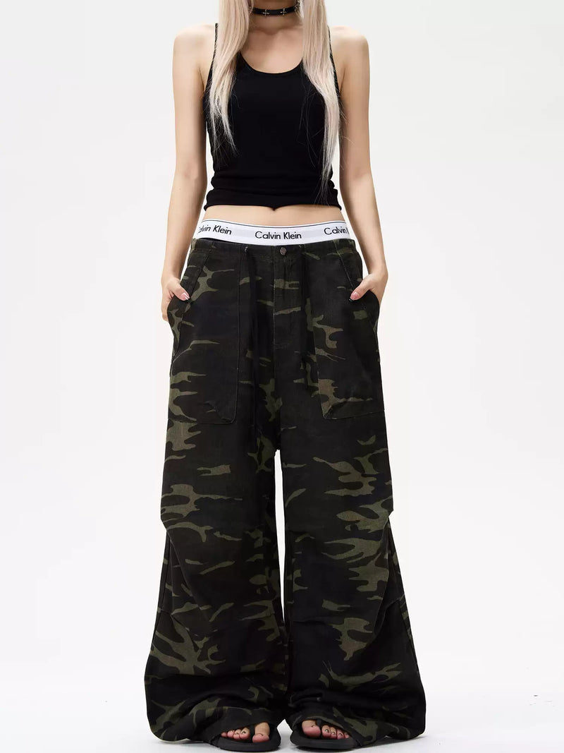 high end camouflage loose pants mx0088 