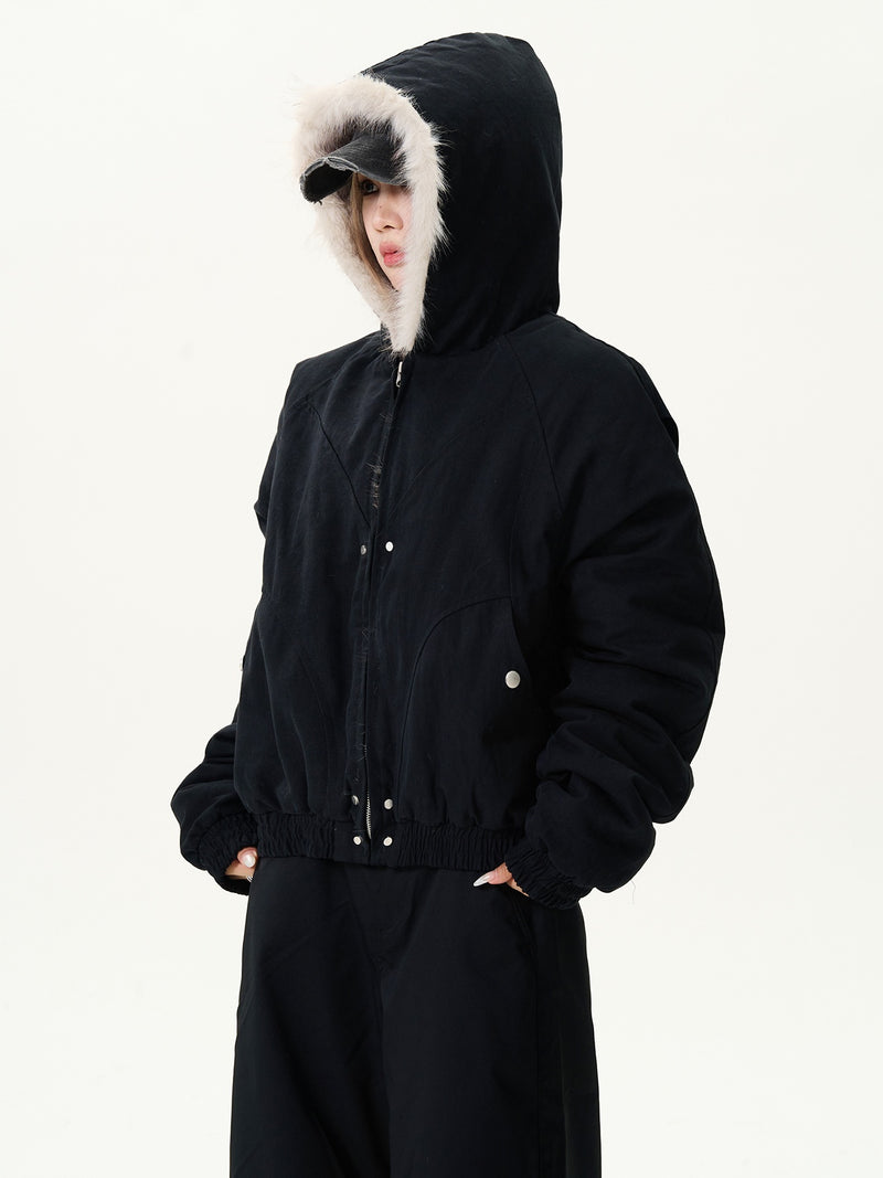 luxury bicolor fur jacket mx0086 