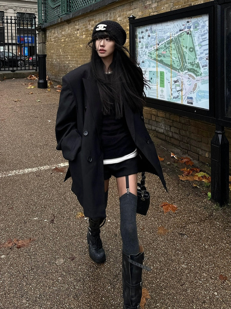 classic black silhouette jacket mx0073 