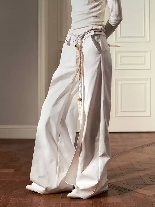waist contrast wide pants mx0068 