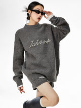 pearl logo high neck knit mx0070 