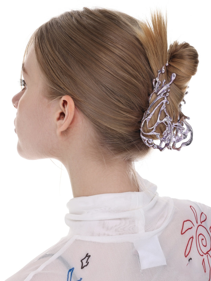 metallic drop butterfly hair clip mx0110 