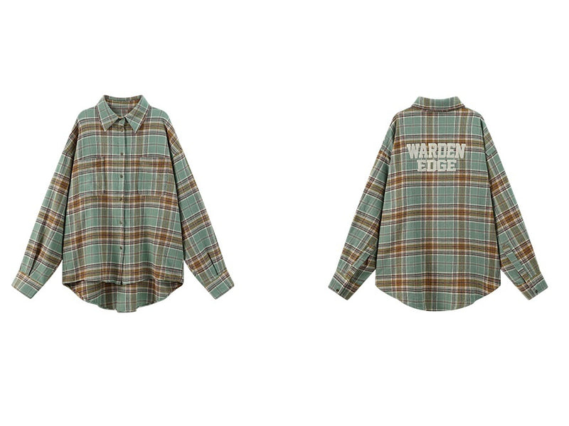 loose check vintage shirt mx0122 