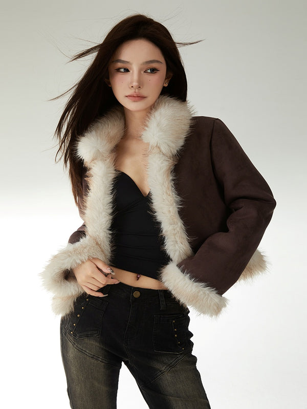 retro fur korean jacket mx0007