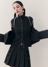 high neck stylish cardigan mx0067 