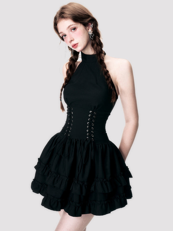lace-up corset one-piece mx0132