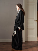 waist contrast wide pants mx0068 